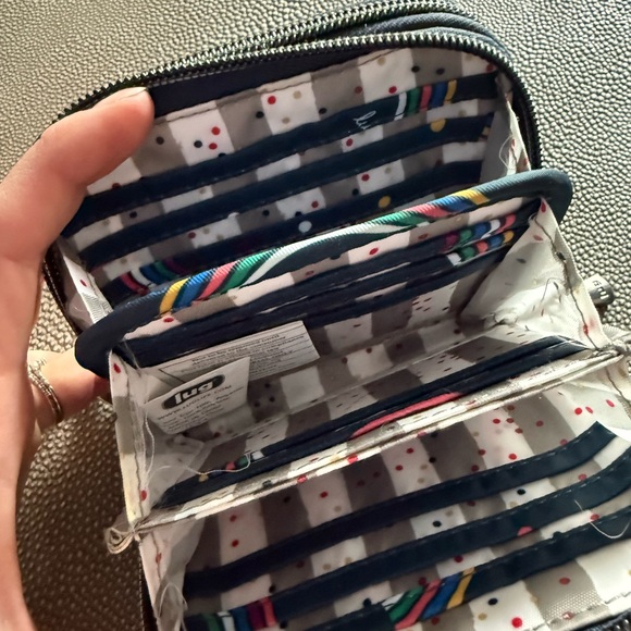 Lug Navy Quilted Wallet with Multicolor Design - Picture 3 of 5